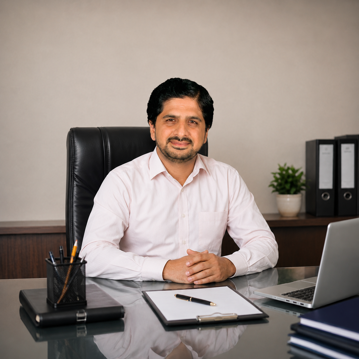 Portrait of the Founder and Director of Al-Farah Medical Center